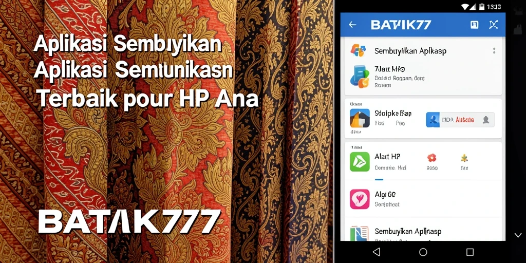 Tampilan antarmuka aplikasi Sembunyikan Aplikasi BATIK77 yang sederhana dan efektif.
