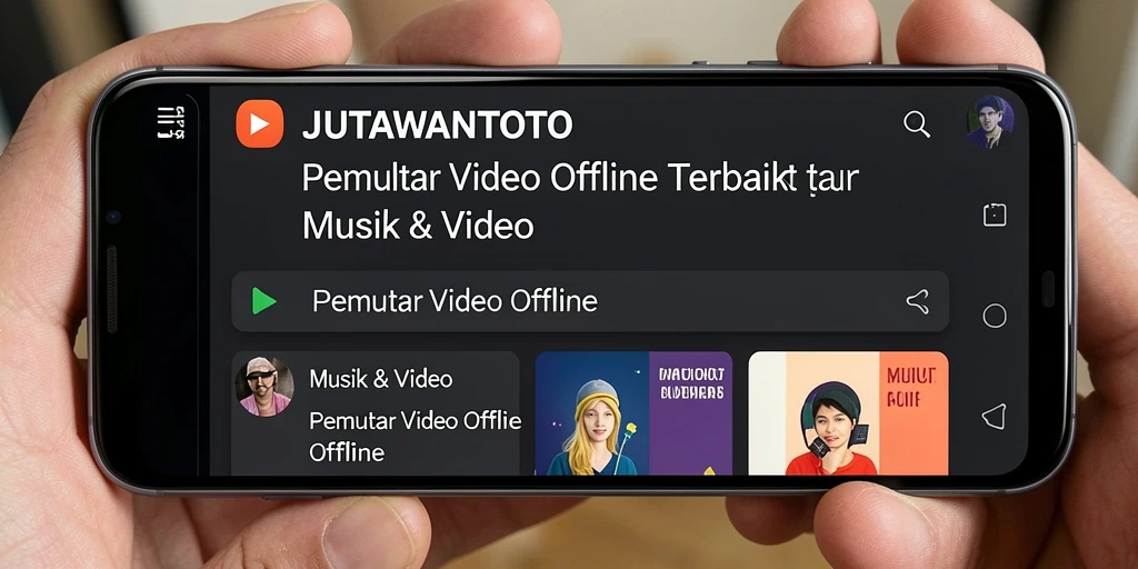 Tampilan antarmuka JUTAWANTOTO yang menarik untuk Pemutar Video Offline.