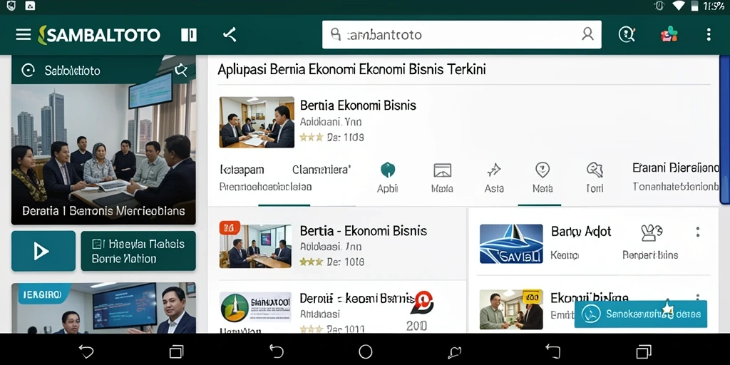 Antarmuka modern dan informatif dari aplikasi Ekonomi Bisnis.
